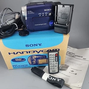 Sony DCR-DVD101 Handycam DVD Camcorder Bundle w/Remote/Battery/Strap - More - Picture 1 of 10