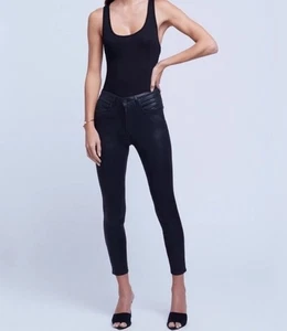L’Agence Margot Skinny High Rise Jeans Black Coated Women’s 26 - Picture 1 of 8