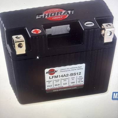 Batería de litio de hierro de velocidad extrema Shorai - LFX14A2-BS12 Foto 1 de 2