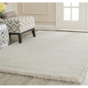 Shag & Flokati Rug - Shag Polypropylene Jute Back -Ivory - Picture 1 of 1