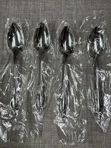 Oneida Brahms Community Stainless Flatware 4 Serrated Grapefruit Spoons NEW - Picture 1 of 5