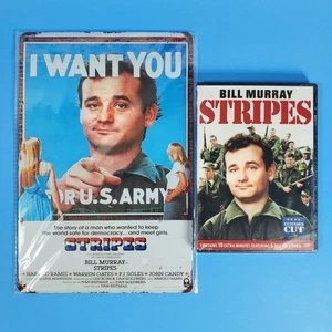 Stripes DVD + 8"x12" Movie Poster Tin Sign Bill Murray John Candy -NEW SEALED- - Picture 1 of 8