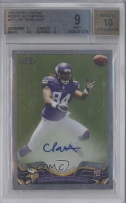 2013 Topps Chrome Rookie Auto /447 Cordarrelle Patterson #19 BGS 9 MINT Auto RC - Image 1 of 2