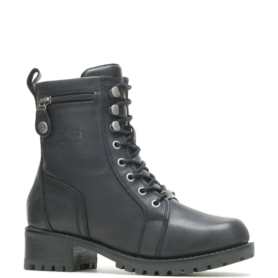 Harley-Davidson Womens Keeler 6-Inch Motorcycle Boots Size 11M D84330 Black Zip