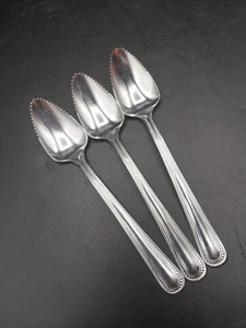 3 Vtg Ecko Bastille stainless grapefruit serrated spoons Malaysia Beaded - Picture 1 of 10
