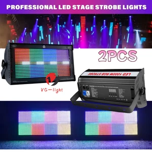 2pcs 1000w RGB Full Color Atomic Led Strobe Light for Dj Club Party Stage Lights - Picture 1 of 8