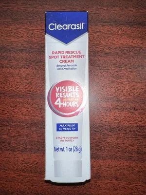 Clearasil Acne Spot Treatment Cream Rapid Rescue Maximum Strength Medication 1oz - Image 1 of 2