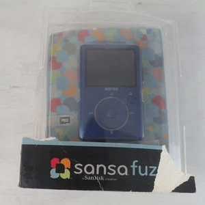 SanDisk Sansa Fuze 4GB Digital Media MP3 Player Indigo Open Package MicroSD Slot - Picture 1 of 7