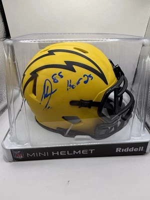 Minicasco autografiado firmado por Antonio Gates Los Angeles Chargers Rave Beckett Foto 1 de 4