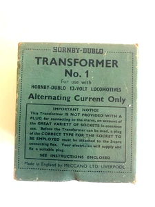 HORNBY DUBLO TRANSFORMER NO 1 BOXED UNUSED MADE BY MECCANO LIVERPOOL - Picture 1 of 12