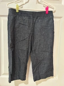 Dalia Collection Petite Damen Caprihose schwarz - 55 % Leinen/45 % Baumwolle Größe 4P - Bild 1 von 10