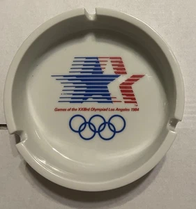 1984 Olympics Ceramic Ashtray Los Angeles L.A. XXIII 23rd Olympiad Vintage - Picture 1 of 6