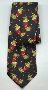 Cravatta marca Dr. Seuss The Grinch nero verde rosso poliestere  - Foto 1 di 5