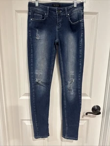 Guess Women's Sz 26? Skinny Jeans Blue Med Wash Distressed SEE MEASUREMENTS - Bild 1 von 8