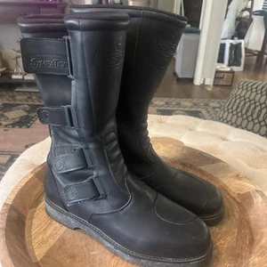 Sidi On Road Sympatex Motorcycle Boots Black Size 13 US 47 EU Made in Italy Tour - Picture 1 of 13