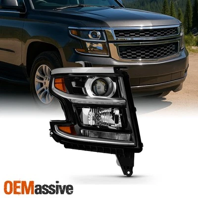 Faro LED negro pasajero lado derecho Fit [Halógeno] 2015-2020 Suburban Tahoe Foto 1 de 4