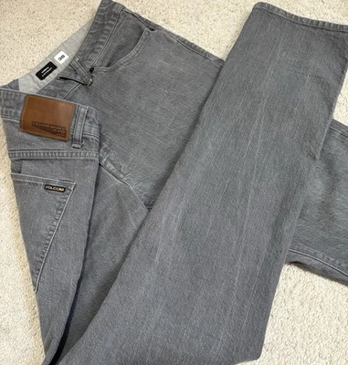 Volcom Jeans Vorta Straight Slim Gray Denim Size 36x31 Skate Surf Outdoor - Image 1 of 4