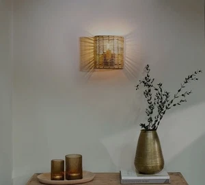 Nkuku Noko Rattan Wall Lamp - Small - Picture 1 of 4