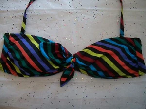 VICTORIA'S SECRET BIKINI TOP ONLY BANDEAU MEDIUM MULTI COLOR BEAUTIFUL NWT 53Z8 - Picture 1 of 3