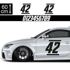 Startnummer Auto Aufkleber Seitenaufkleber WUNSCHNUMMER -  Scheibensticker - Picture 1 of 134