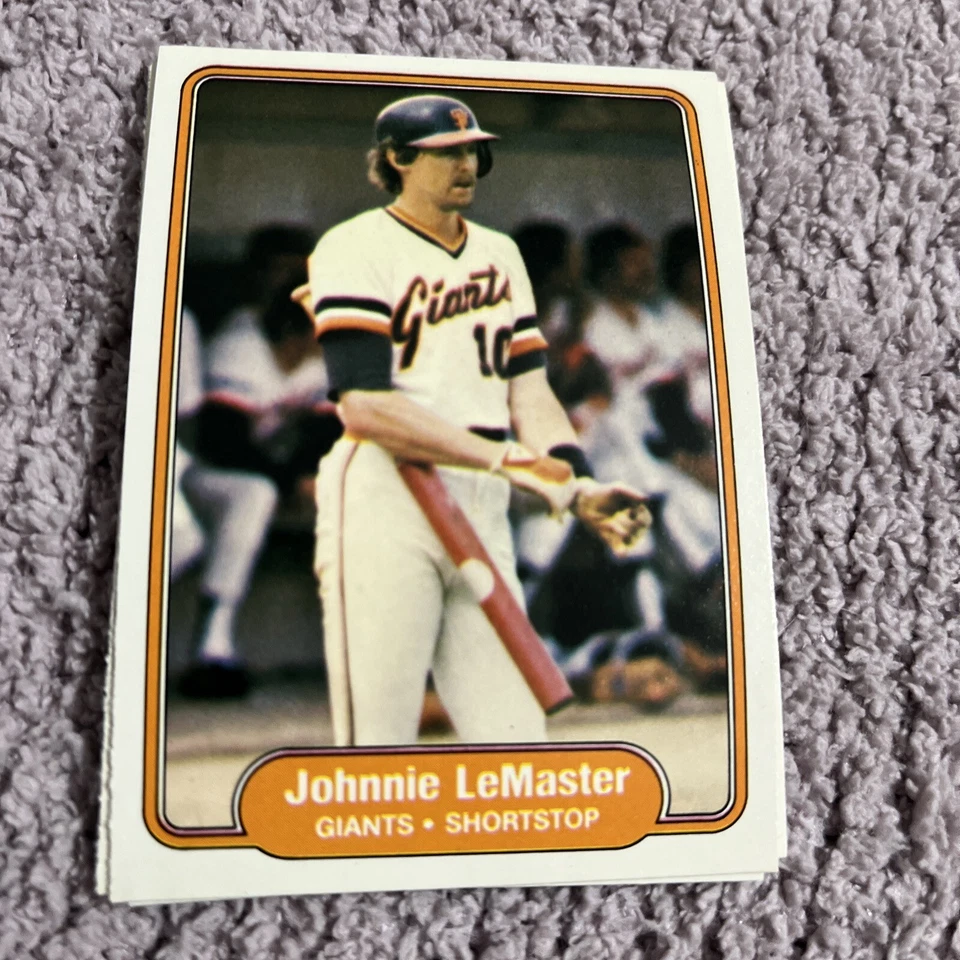 1982 Fleer #393 Johnnie LeMaster San Francisco Giants - Image 1 of 1
