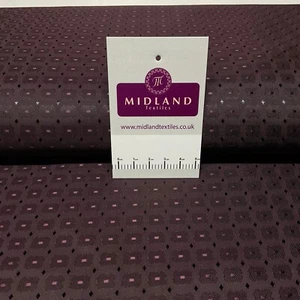 Dark Plum Dobby Italian Fancy viscose acetate lining luxurious Fabric M1866-1 - Picture 1 of 7