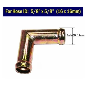 Manguera de calentador de codo 90° 5/8" x 5/8" pulgadas 16 mm-16 mm conector de montaje adaptador refrigerante - Imagen 1 de 2
