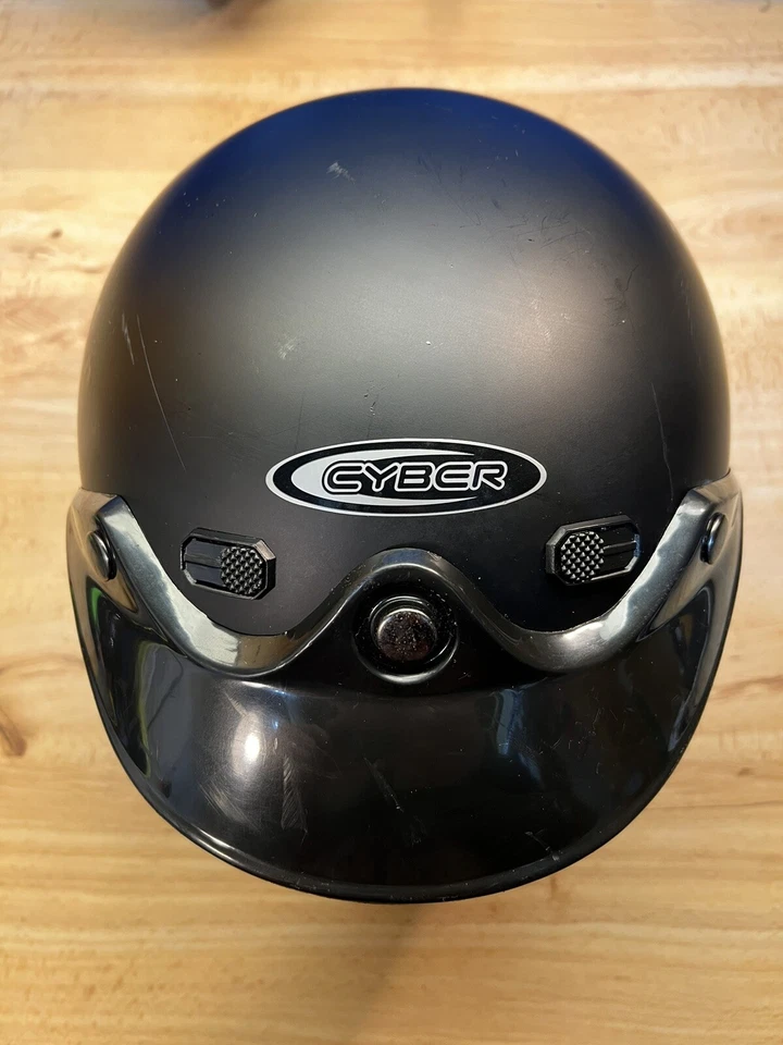 CASCOS CIBERNÉTICOS U-6 3/4 CASCO DE MOTO CARA ABIERTA - NEGRO MATE - XXL Foto 1 de 4