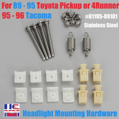 Headlight Mounting Hardware Kit For 89-95 Toyota Pickup or 4Runner 81195-89101 - Изображение 1 из 4