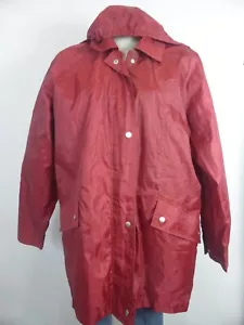 REDUCED!! dark red Virgo Rainwear raincoat jacket sz 14 16 - Picture 1 of 6