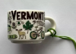 VERMONT Starbucks 2 oz. Espresso Cup 'Been There Series' Ornament (NEW IN BOX) - Picture 1 of 5