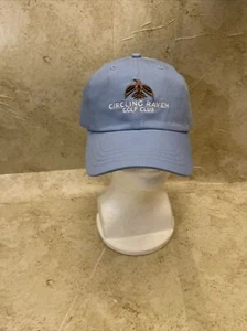 Circling Raven Golf Club Baseball Hat Cap Light blue embroidered logo Adult S/M - Picture 1 of 8