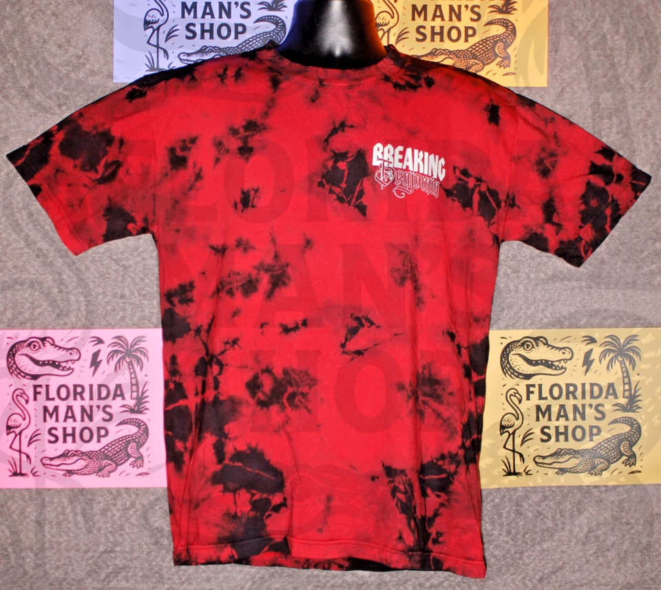 Camisa BREAKING BENJAMIN 'I Will Not Bow' Oficial Gira 2025 Roja/Negro Tie-Dye Foto 1 de 4