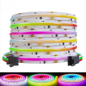 COB RGB IC 720LEDS/m Addressable LED Strip Light 12/24V ws2811 ws2812b tape lamp - Picture 1 of 9