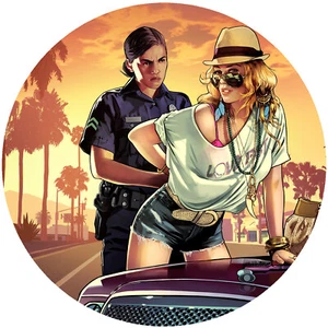 Tortenaufleger Geburtstag Party Tortenbild Fondant - Oblate GTA 5 P2 - Bild 1 von 1