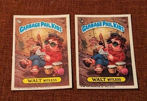 (2) 1986 Garbage Pail Kids Series 4 WALT WITLESS 134b Vintage GPK - Picture 1 of 2