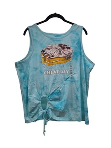 Disney Parks Star Wars Millennium Falcon Cake Cheat Day Tank Top Women's XL NEW - Picture 1 of 4