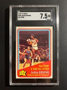 JULIUS ERVING 1972-73 TOPPS #255 ALL-STAR ROOKIE RC SGC 7.5 NEAR MINT+