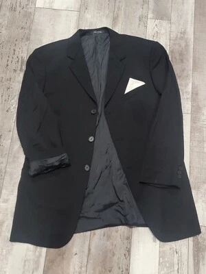 Abrigo deportivo 40R vintage MANI blazer de Giorgio Armani negro liso 100 % lana para hombre Foto 1 de 4