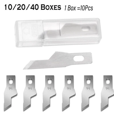 Cuchillas de cuchillo Exacto #16 Hobby Cuchillas de repuesto para cuchillos Exacto 100/200/400 piezas Foto 1 de 4