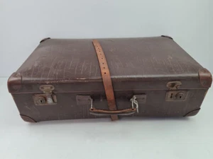 Schöner antiker Reisekoffer von Lehnaid, Vulkanfiber, Vintage, DDR, um 1950-1959 - Bild 1 von 18