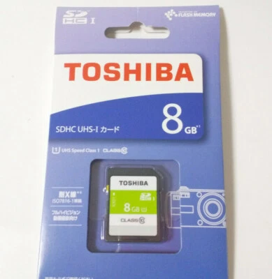 TOSHIBA SDHC UHS-I CARD 8GB  Class10 MADE IN JAPAN - Image 1 of 4