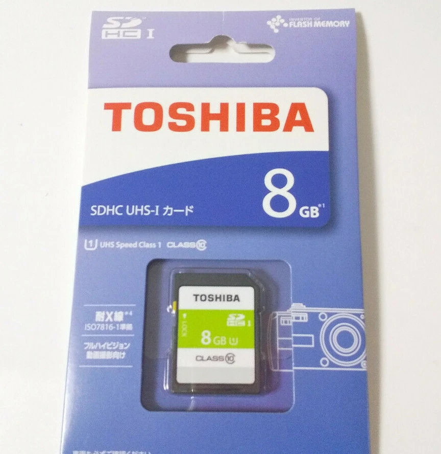 TOSHIBA SDHC UHS-I CARD 8GB  Class10 MADE IN JAPAN - Image 1 of 4