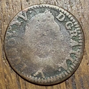 PIÈCE LIARD DE FRANCE LOUIS XV 1773 W . LILLE (964) - Picture 1 of 2
