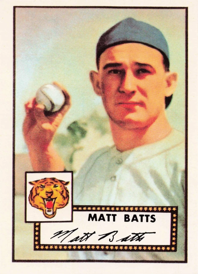 1983 Topps Baseball 1952 Reprint Matt Batts Detroit Tigers #230 - Image 1 of 2