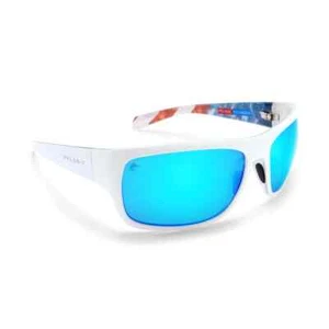 LIGHTHOUSE AMERICAMO WHITE Pelagic Polarized Mineral Glass Sunglasses Blue Lens - Picture 1 of 12