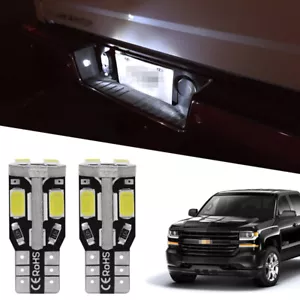 2pcs Bright White License Plate Light LED Bulb for Chevrolet Silverado 1999-2022 - Foto 1 di 11