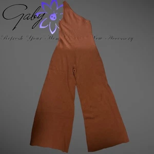 Free People Waverly Sweater One Piece Jumpsuit Size L Brown - Picture 1 of 8