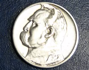 1934 Polen Józef Piłsudski, Silber 2 Zlote. - Bild 1 von 3