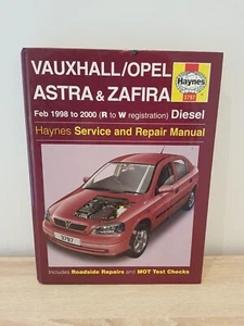 HAYNES MANUAL VAUXHALL/OPEL ASTRA & ZAFIRA FEB 1998 TO 2000 (R to W) DIESEL - Picture 1 of 6